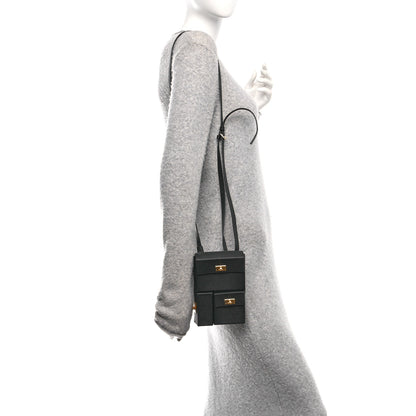 Hermes Epsom Kelly Multi Pocket Pochette To Go Black 2 of 11