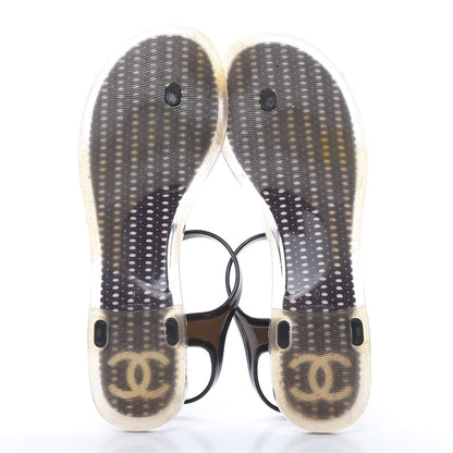 Chanel Jelly Camellia Sandals 41 Black 5 of 9