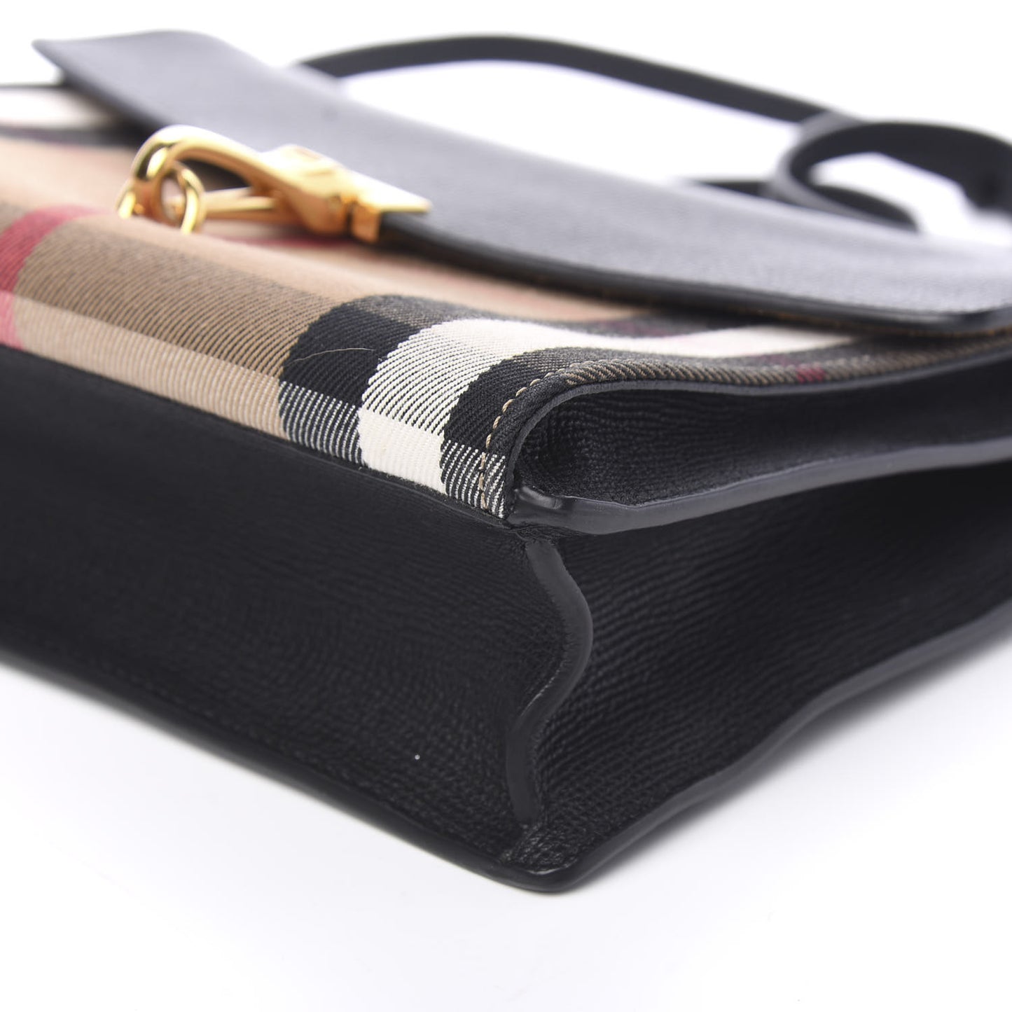 Derby Calfskin House Check Small Macken Crossbody Bag Black