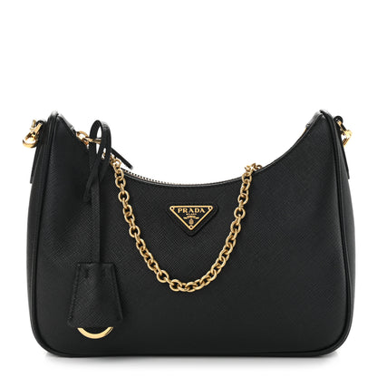 Prada Saffiano Lux Re-Edition 2005 Shoulder Bag Black 1 of 11