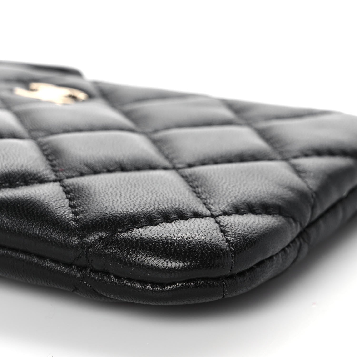 Chanel Lambskin Quilted Small No. 5 Cosmetic Case Black 9 of 11