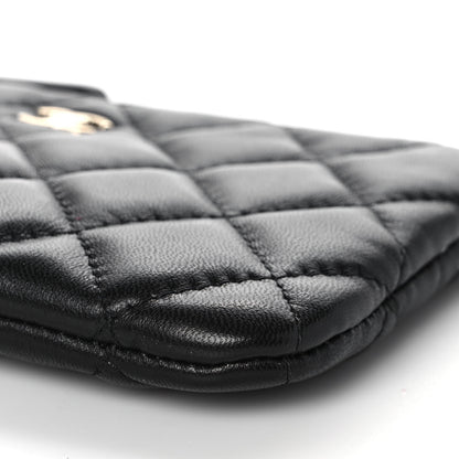 Chanel Lambskin Quilted Small No. 5 Cosmetic Case Black 9 of 11