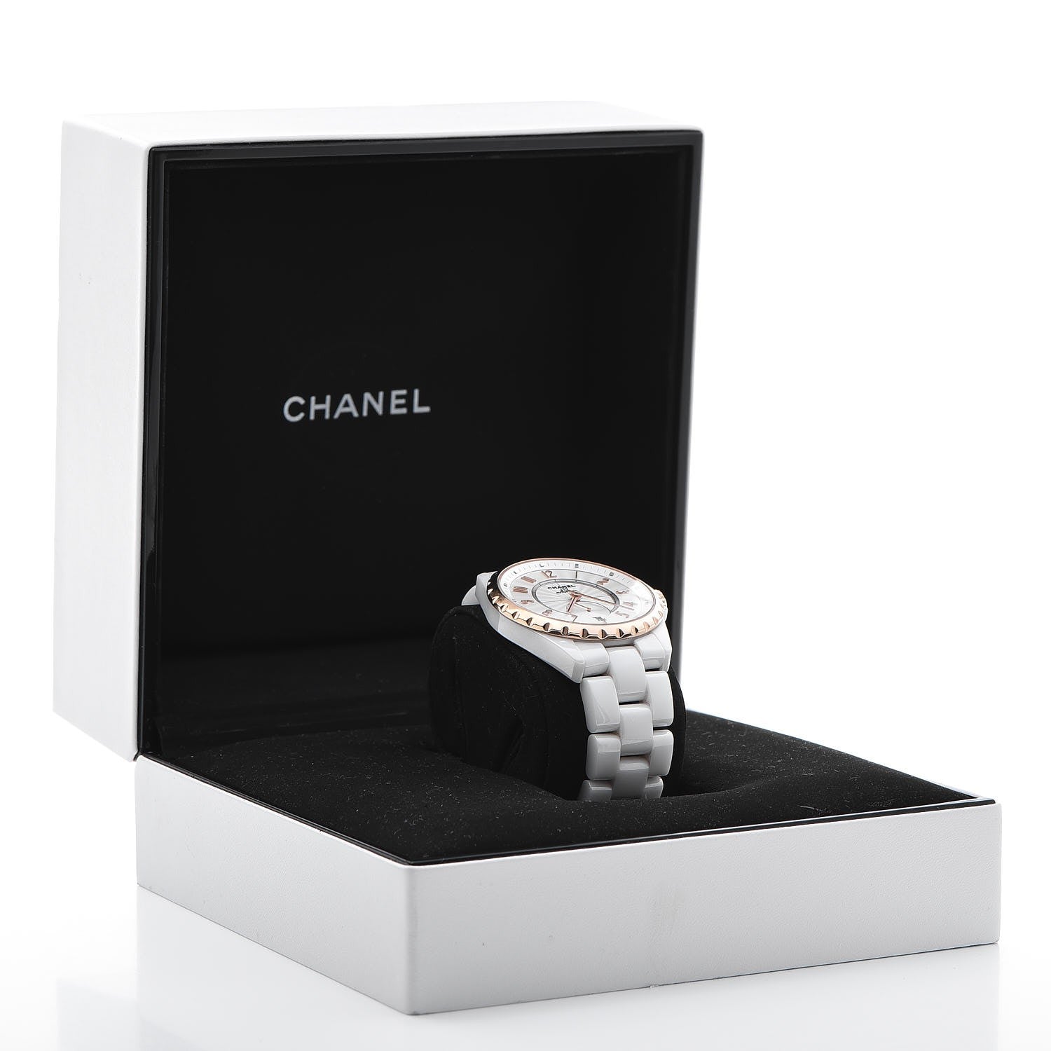 Chanel Stainless Steel 18K Beige Gold Ceramic 36.5mm J12 Automatic Watch White 8 of 8