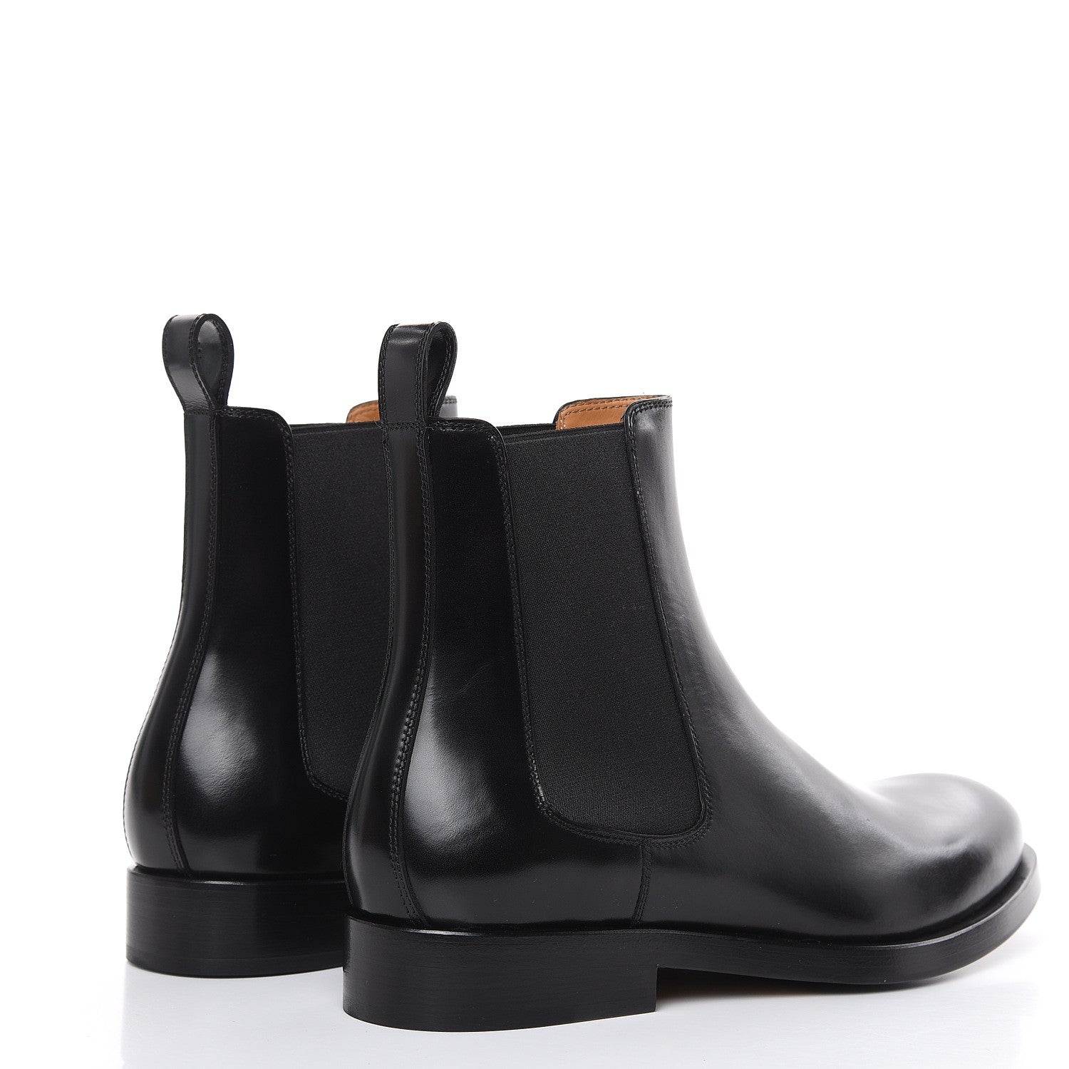 Valentino Garavani Glossy Calfskin Mens Beatle Chelsea Ankle Boots 40 Black 4 of 8