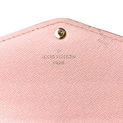 Louis Vuitton Damier Ebene Sarah Wallet NM Rose Ballerine 5 of 18