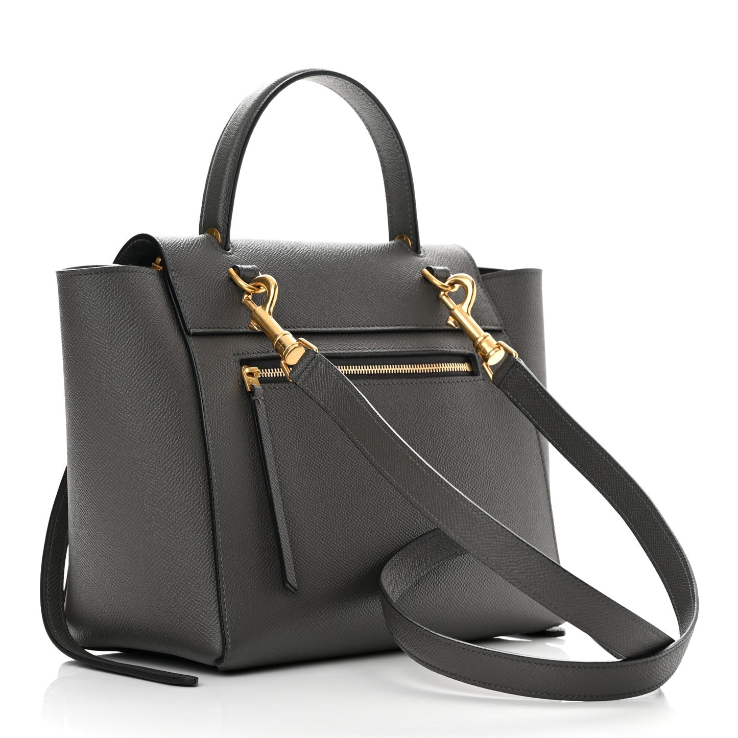 Baby Grained Calfskin Micro Belt Bag Grey