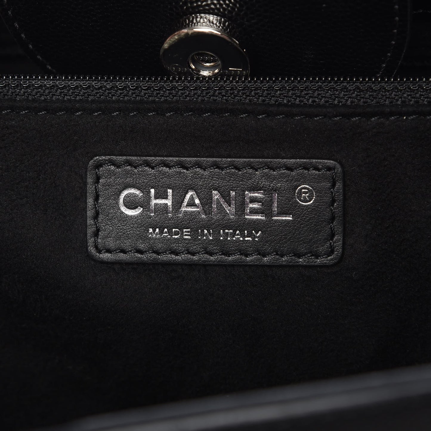 Caviar Small Studded Deauville Tote Black