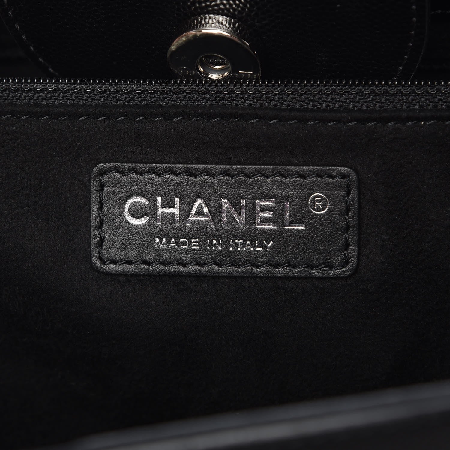 Chanel Caviar Small Studded Deauville Tote Black 6 of 7