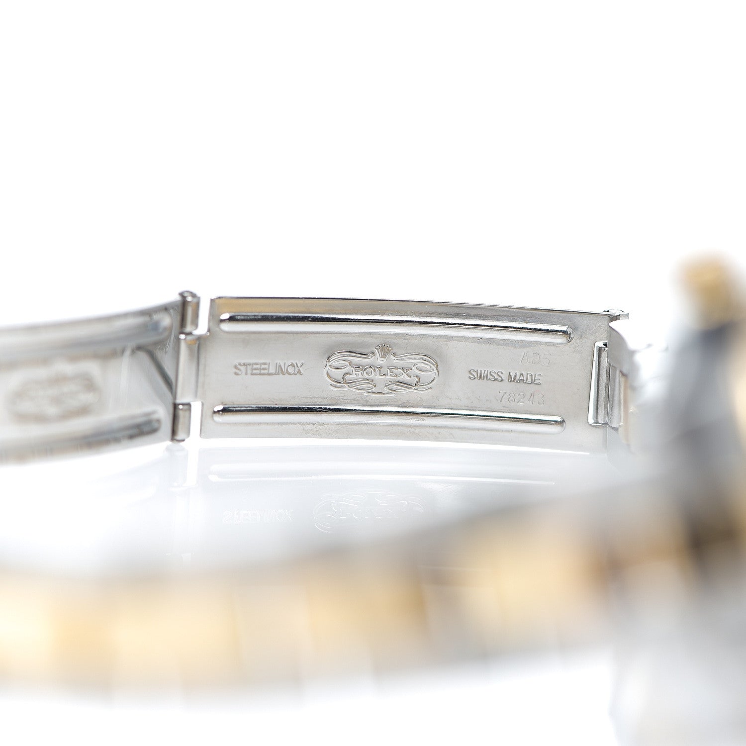 Rolex Stainless Steel 18K Yellow Gold Diamond 26mm Oyster Perpetual Datejust Watch Silver Jubilee 79173 5 of 6