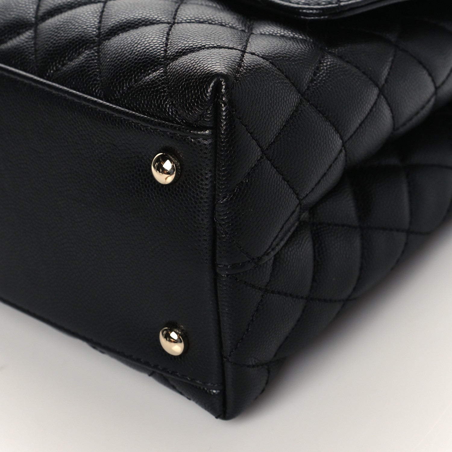 Chanel Caviar Quilted Small Coco Handle Flap Black 9 of 10