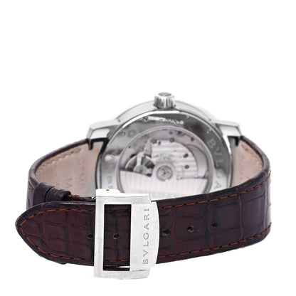 Bulgari Stainless Steel Alligator 39mm Solotempo Automatic Watch 3 of 5