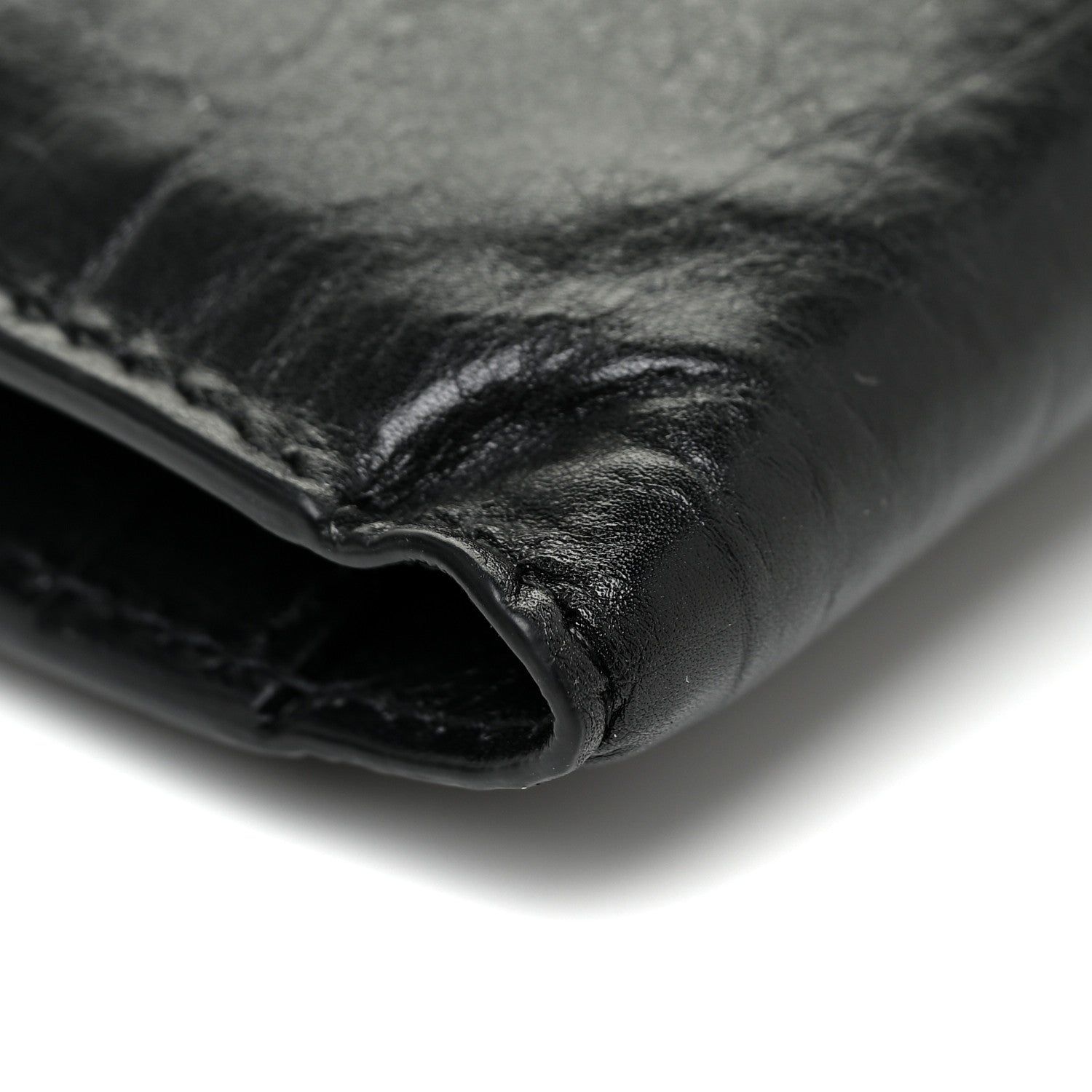 Bottega Veneta Calfskin Padded Bi Fold Clutch Black 10 of 14