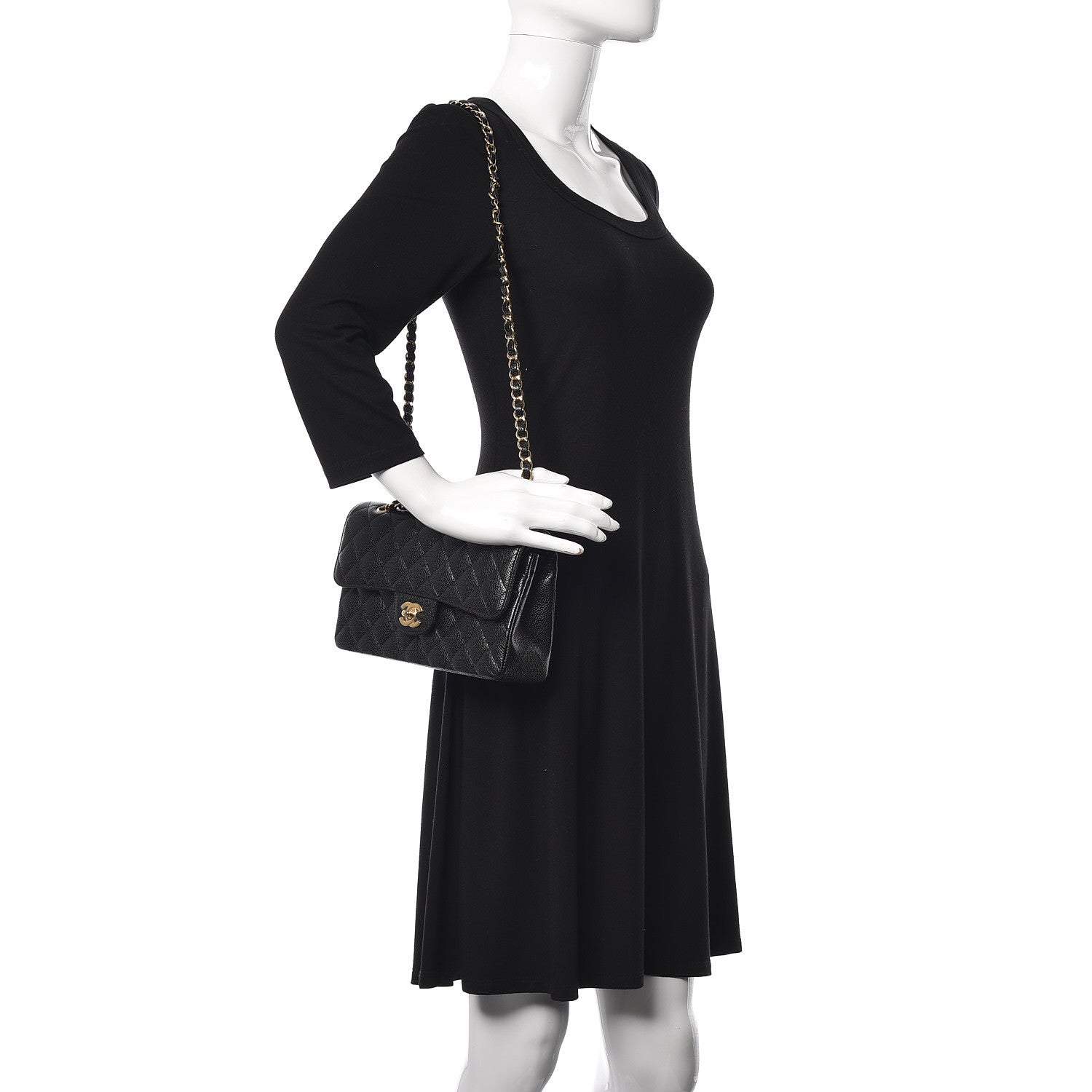 Chanel Caviar Quilted Small Double Flap Black 2 of 11