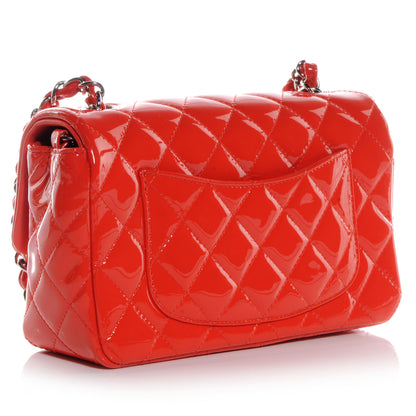 Chanel Patent Quilted Mini Flap Red 3 of 9