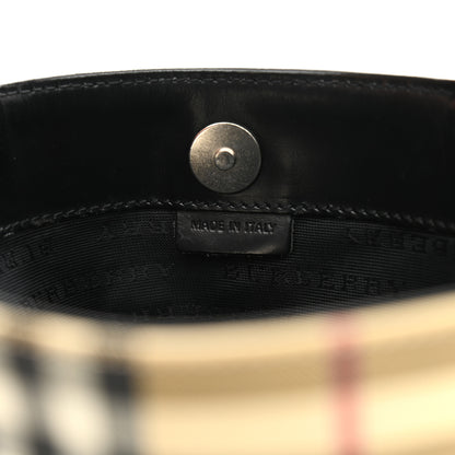 Burberry Canvas House Check Small Tote Black 6 of 9