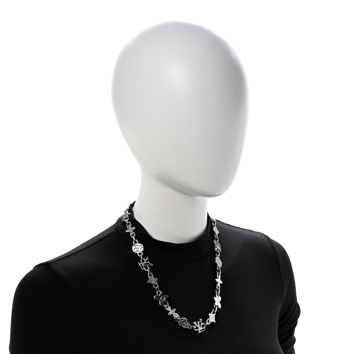 Metal Craggy Necklace Silver