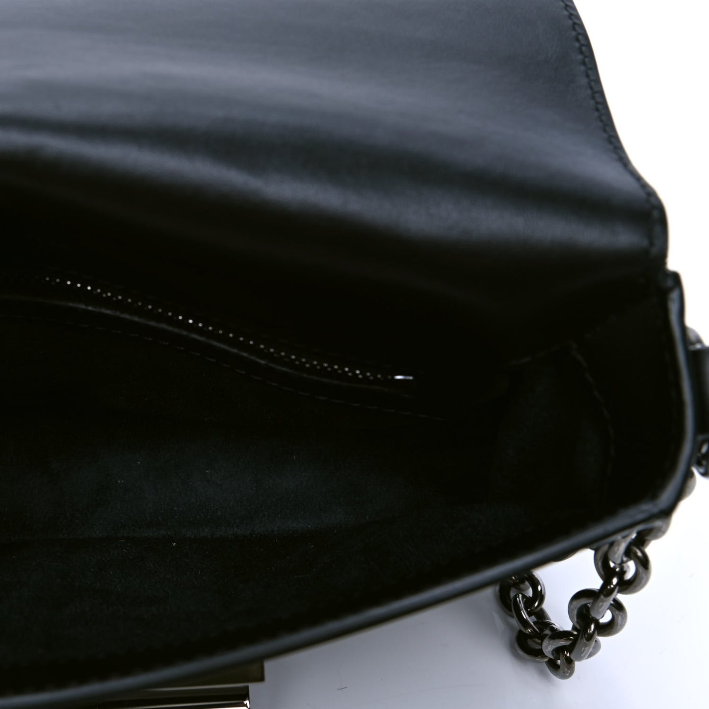 Calfskin Medium Natalia Chain Bag Black