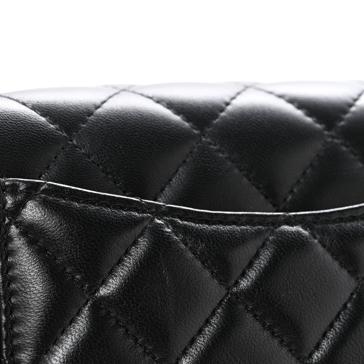 Chanel Lambskin Quilted Mini Rectangular Flap Black 1885294