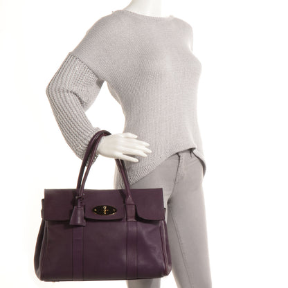 Mulberry Natural Leather Bayswater Aubergine 2 of 10