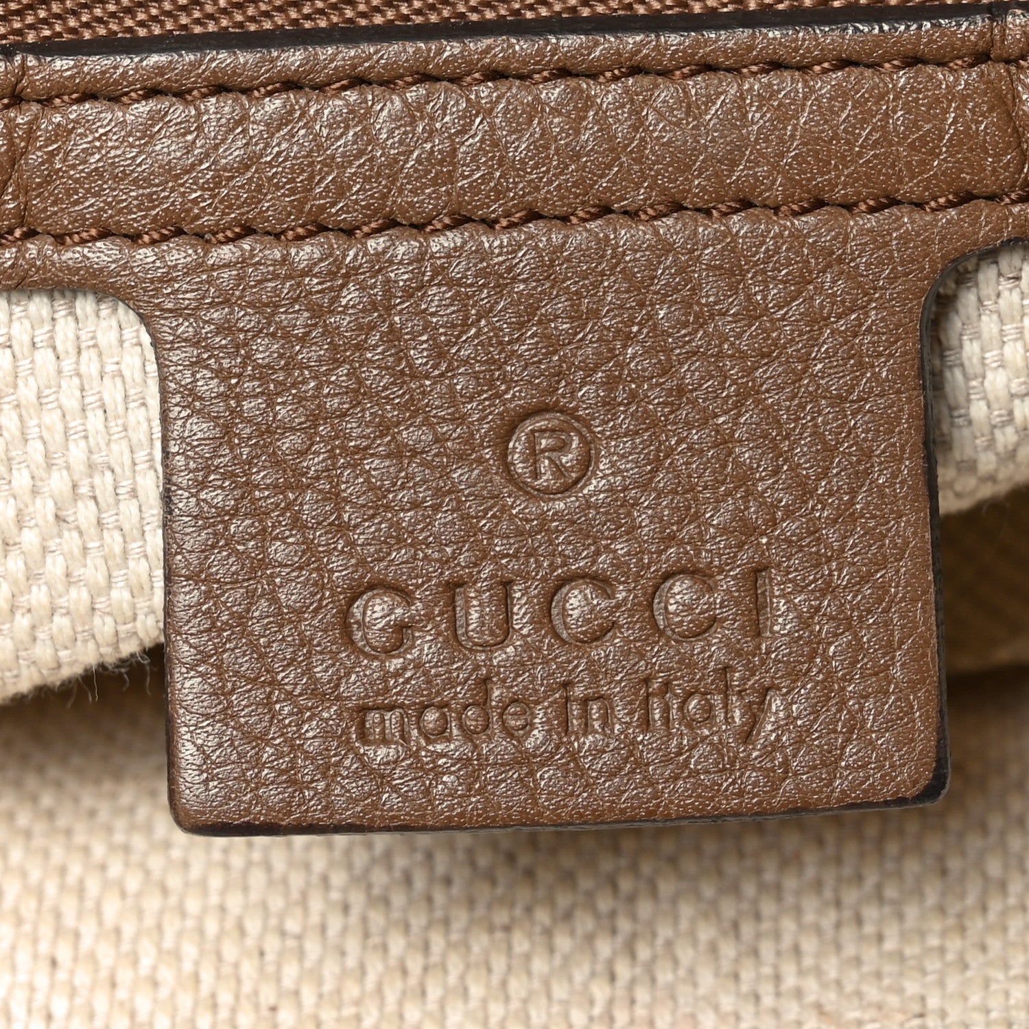 Gucci Pebbled Calfskin Medium Soho Chain Shoulder Bag Maple Brown 6 of 10