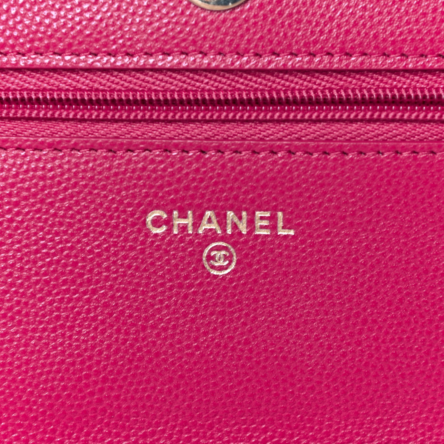 Chanel Caviar Quilted Wallet On Chain WOC Dark Pink 6 of 12