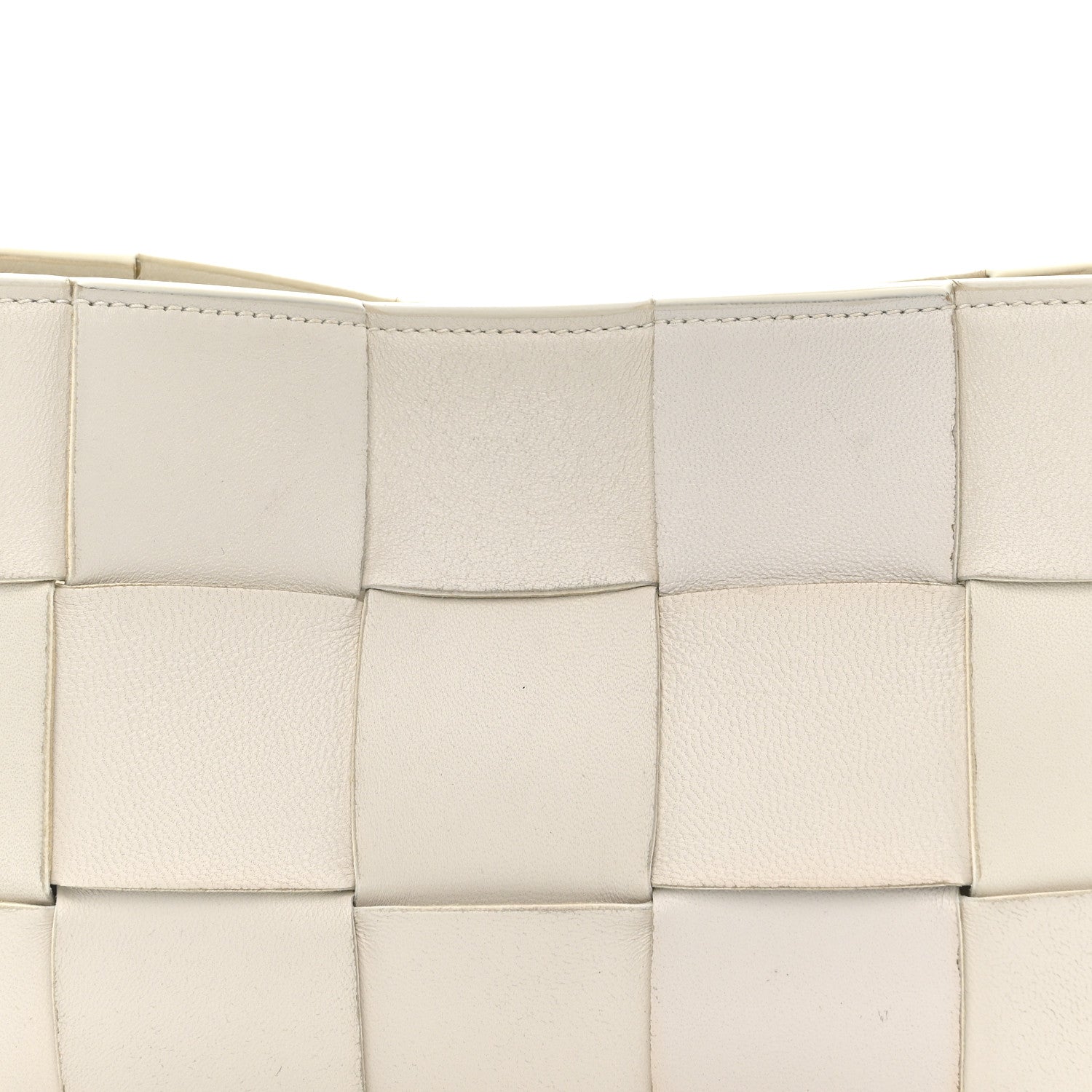Bottega Veneta Calfskin Maxi Intrecciato Cassette Pouch On Strap Chalk 8 of 10