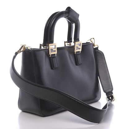 Fendi Vitello Glacier Small FF Tote Black 3 of 10