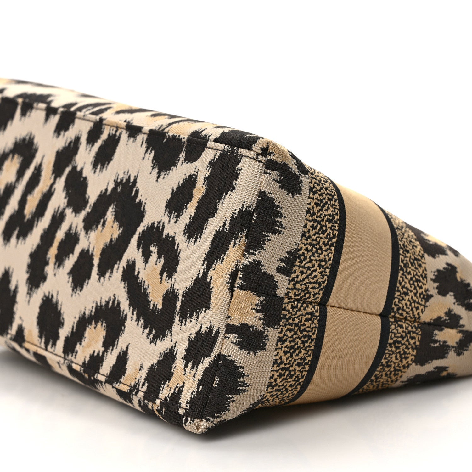 Christian Dior Canvas Mizza Embroidered Medium Leopard DiorTravel Nomad Pouch Beige 9 of 12