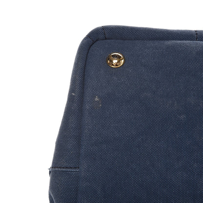 Prada Canvas Canapa Logo Tote Blue 9 of 13