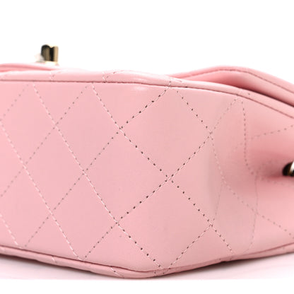 Chanel Lambskin Quilted Mini Rectangular Flap Pink 10 of 10