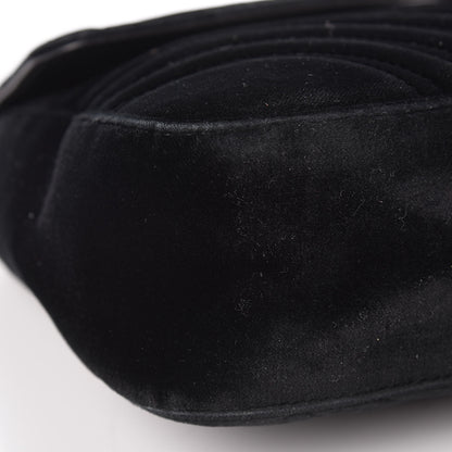 Gucci Velvet Matelasse Medium GG Marmont Shoulder Bag Black 10 of 11