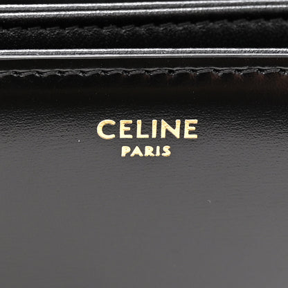 Celine Shiny Calfskin Medium Triomphe Black 6 of 10