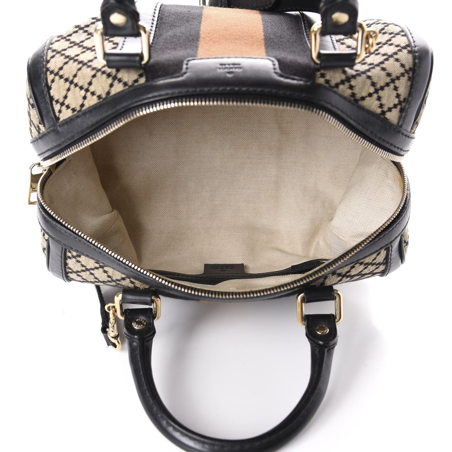 Diamante Vintage Web Small Boston Black