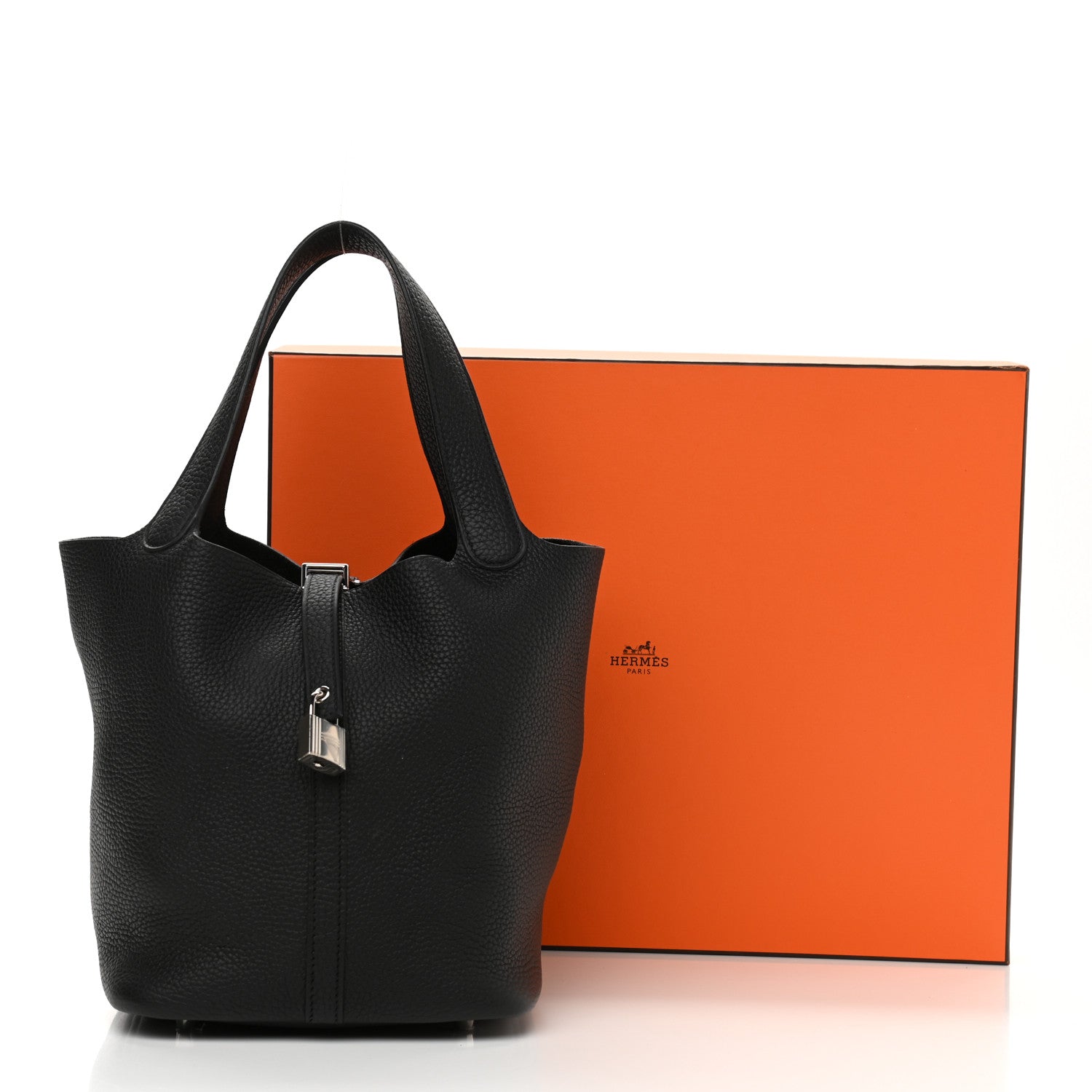Hermes Taurillon Clemence Picotin Lock 22 MM Black 11 of 11