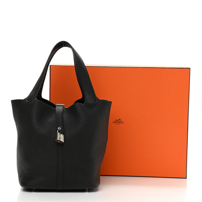 Hermes Taurillon Clemence Picotin Lock 22 MM Black 11 of 11