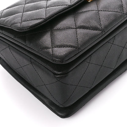 Chanel Caviar Quilted Coco First Flap Black 9 of 10