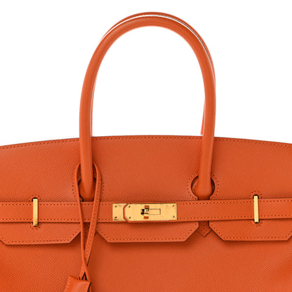 Hermes Epsom Birkin 35 Orange 8 of 10