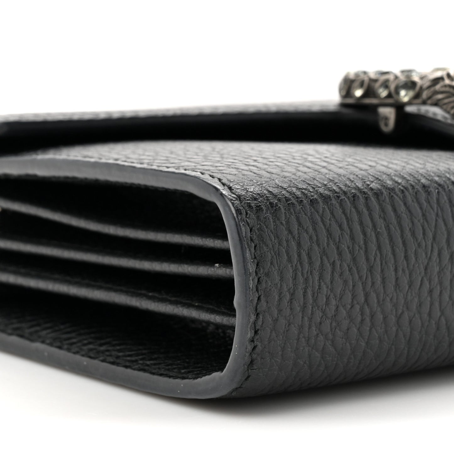 Calfskin Mini Dionysus Chain Wallet Black