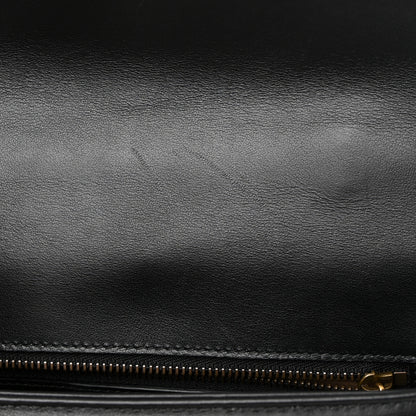 Gucci Calfskin Matelasse Small GG Marmont Top Handle Shoulder Bag Black 13 of 16