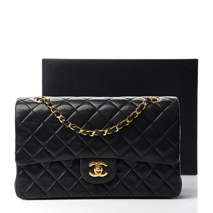 Chanel Lambskin Quilted Medium Double Flap Black 17 of 17