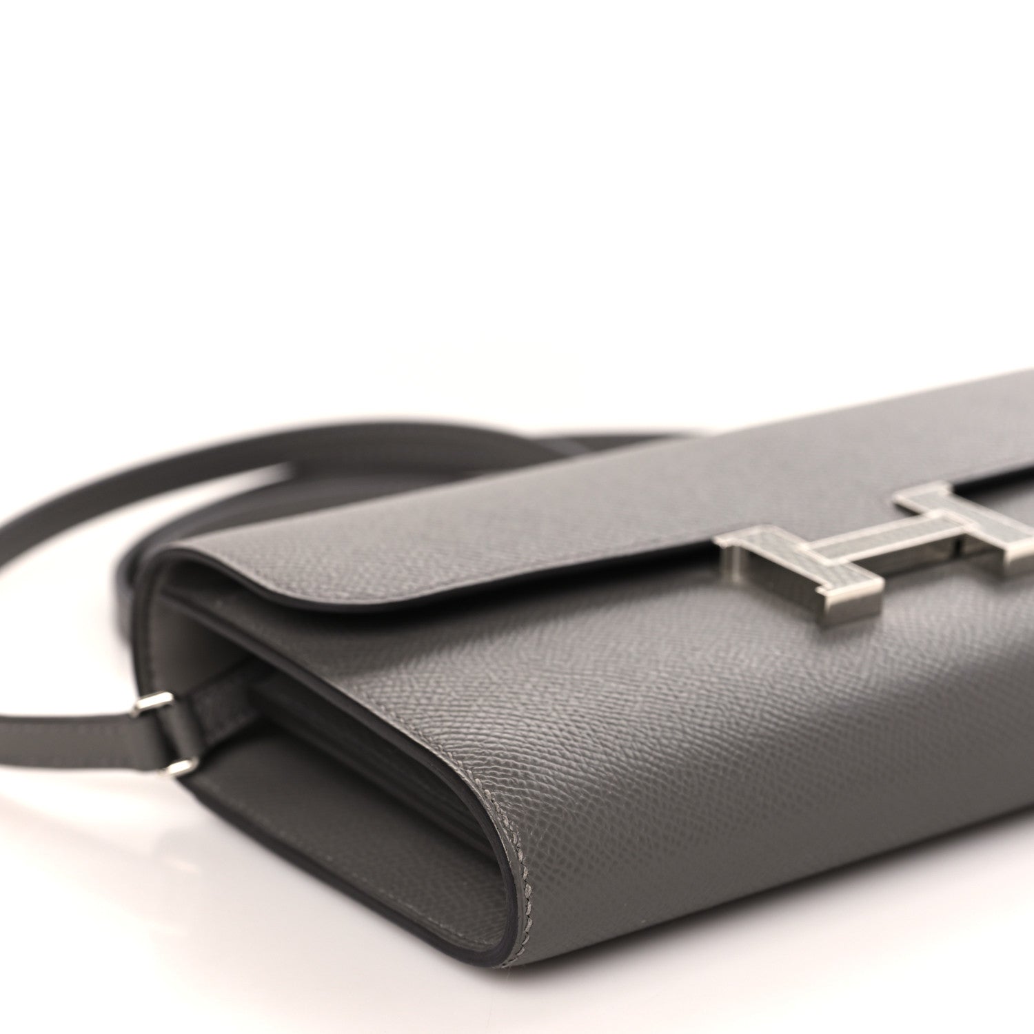 Hermes Epsom Lizard Constance Wallet To Go Gris Meyer Ombre 7 of 9