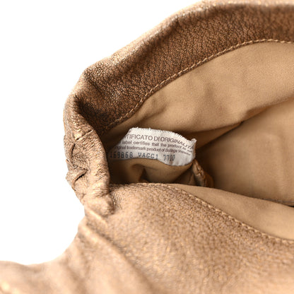 Bottega Veneta Metallic Chevre Intrecciato Cosmetic Case Ottone 7 of 12