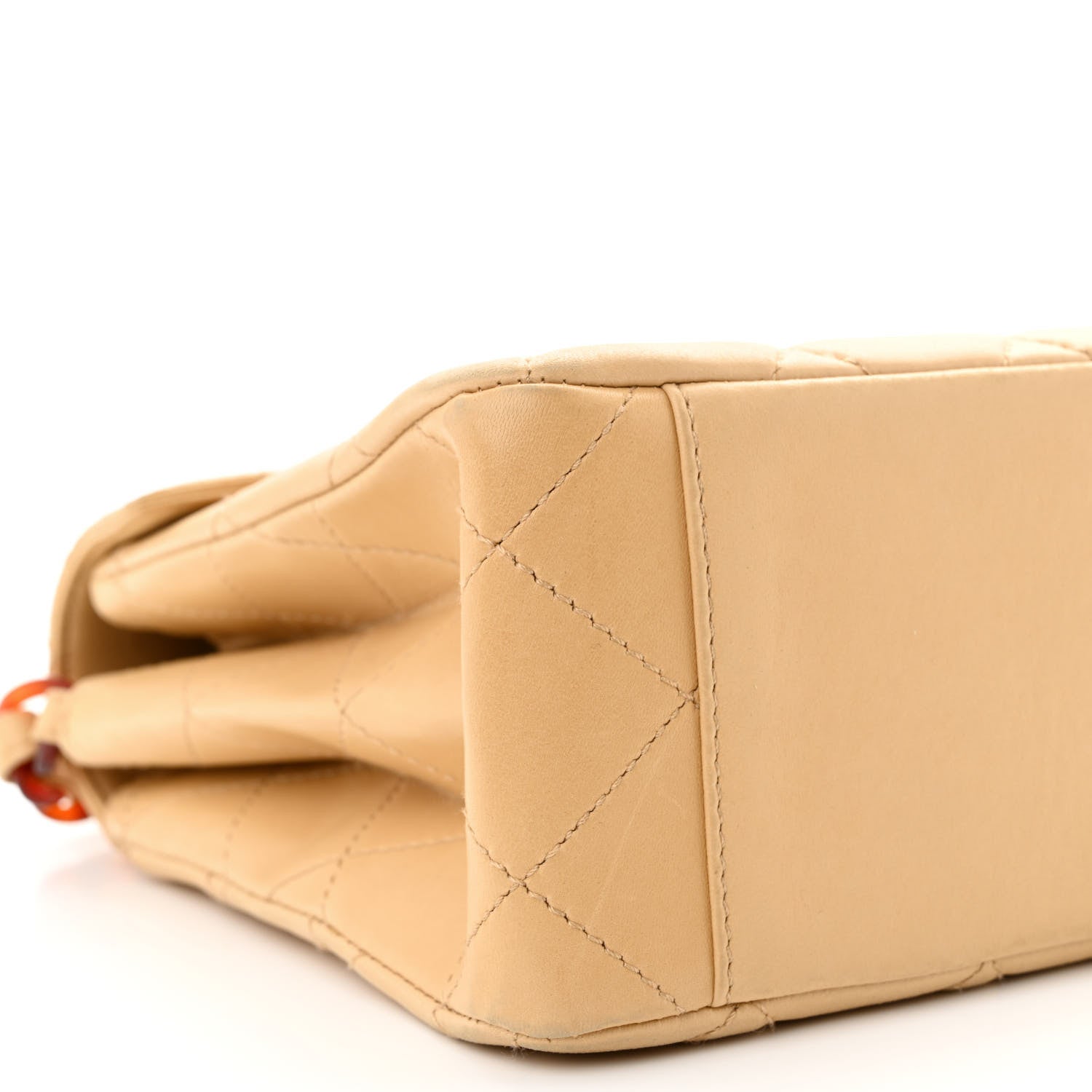 Chanel Lambskin Quilted Small Single Flap Beige 10 of 11