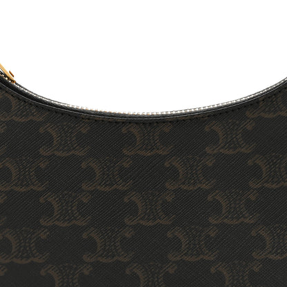 Celine Triomphe Canvas Calfskin Ava Shoulder Bag Tan 8 of 12