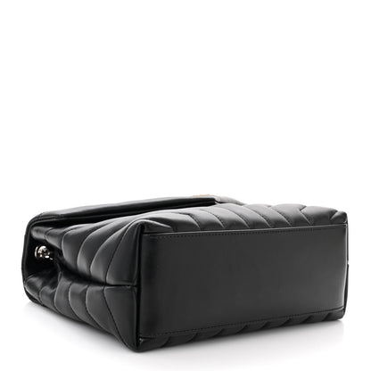 Saint Laurent Calfskin Y Quilted Monogram Small Loulou Chain Satchel Black 4 of 12