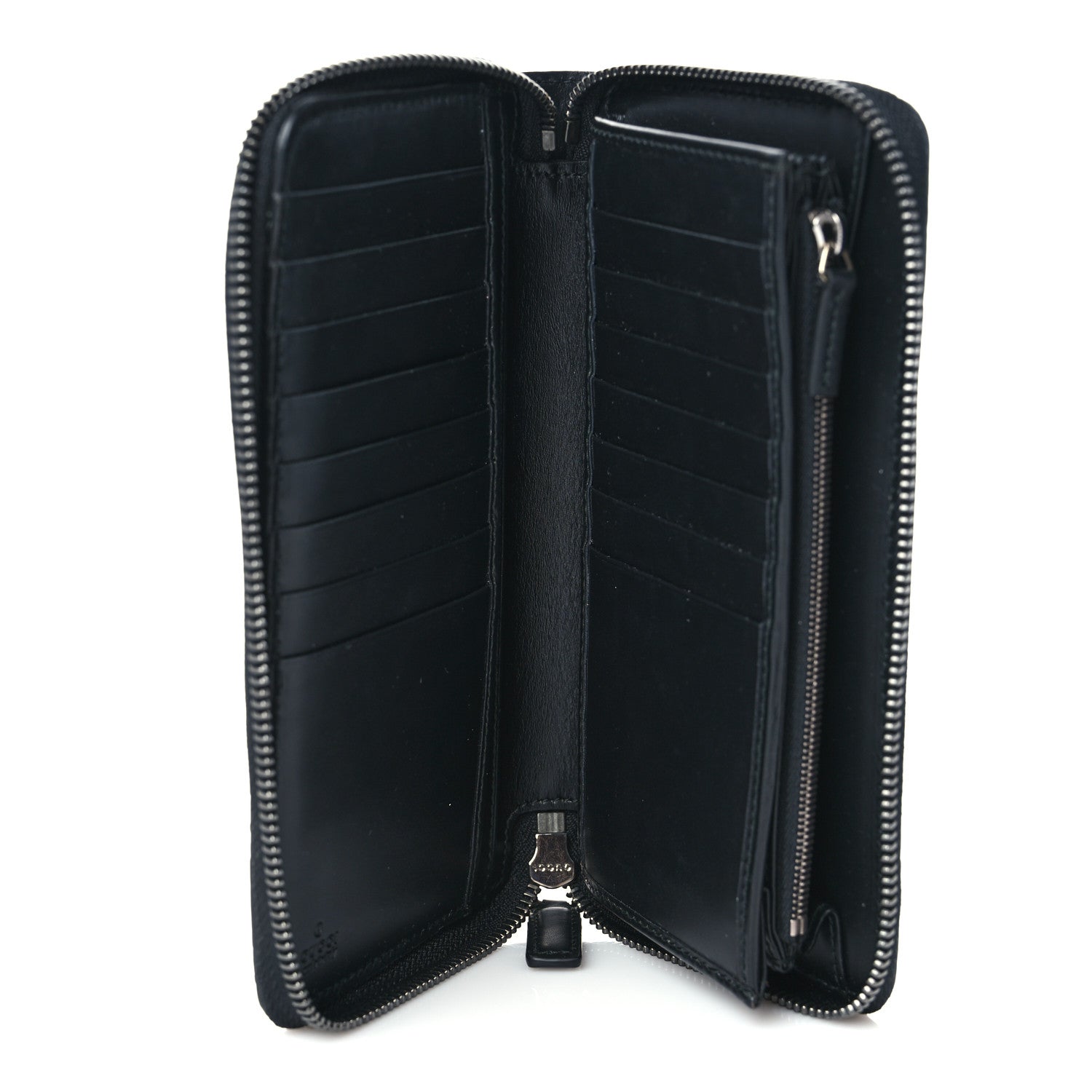 Gucci Guccissima Signature Zip Around Organizer Wallet Black 5 of 6