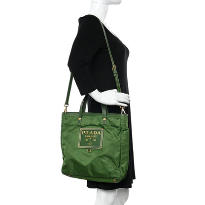 Prada Tessuto Nylon Oro Tote Larice 2 of 12