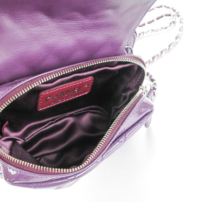 Chanel Patent Brilliant Mini Flap WOC Bag Violet 5 of 8