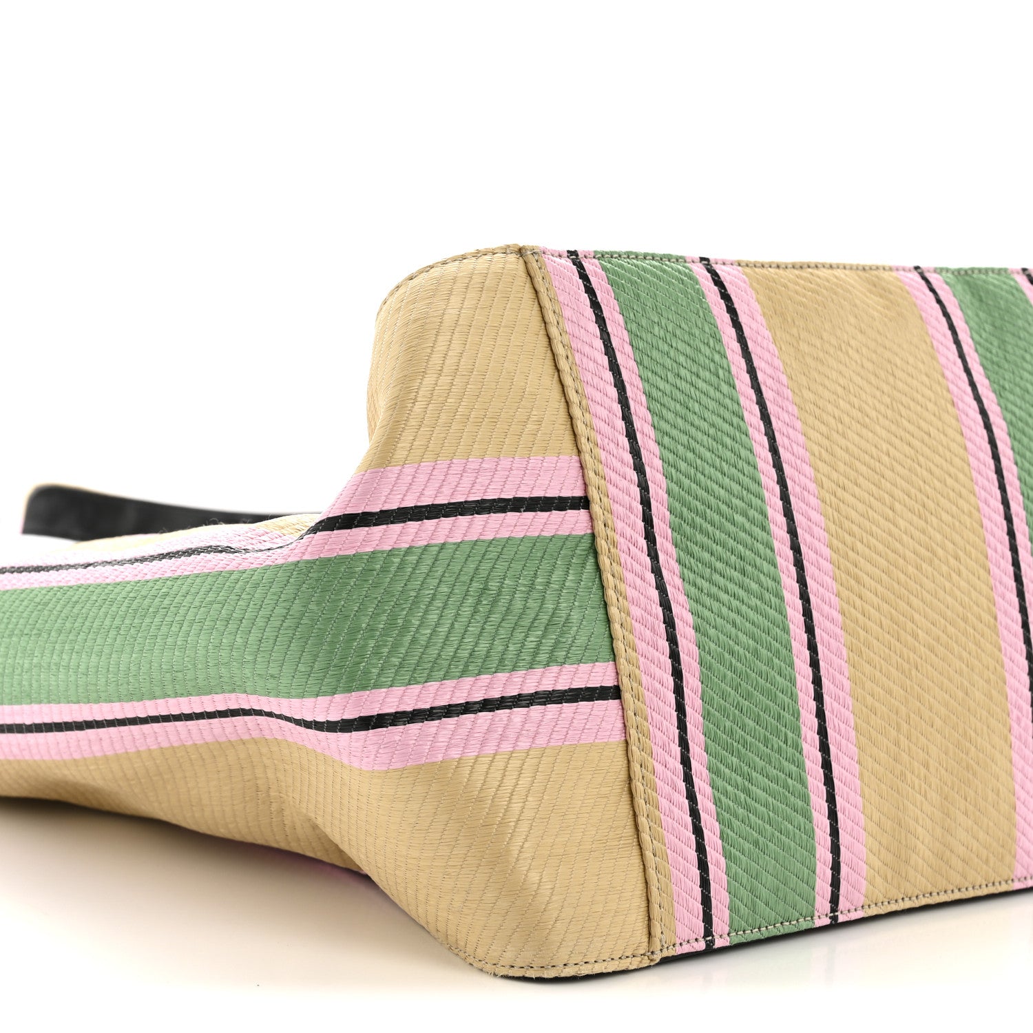 Stella McCartney Raffia Striped Logo Tote Multicolor 10 of 13
