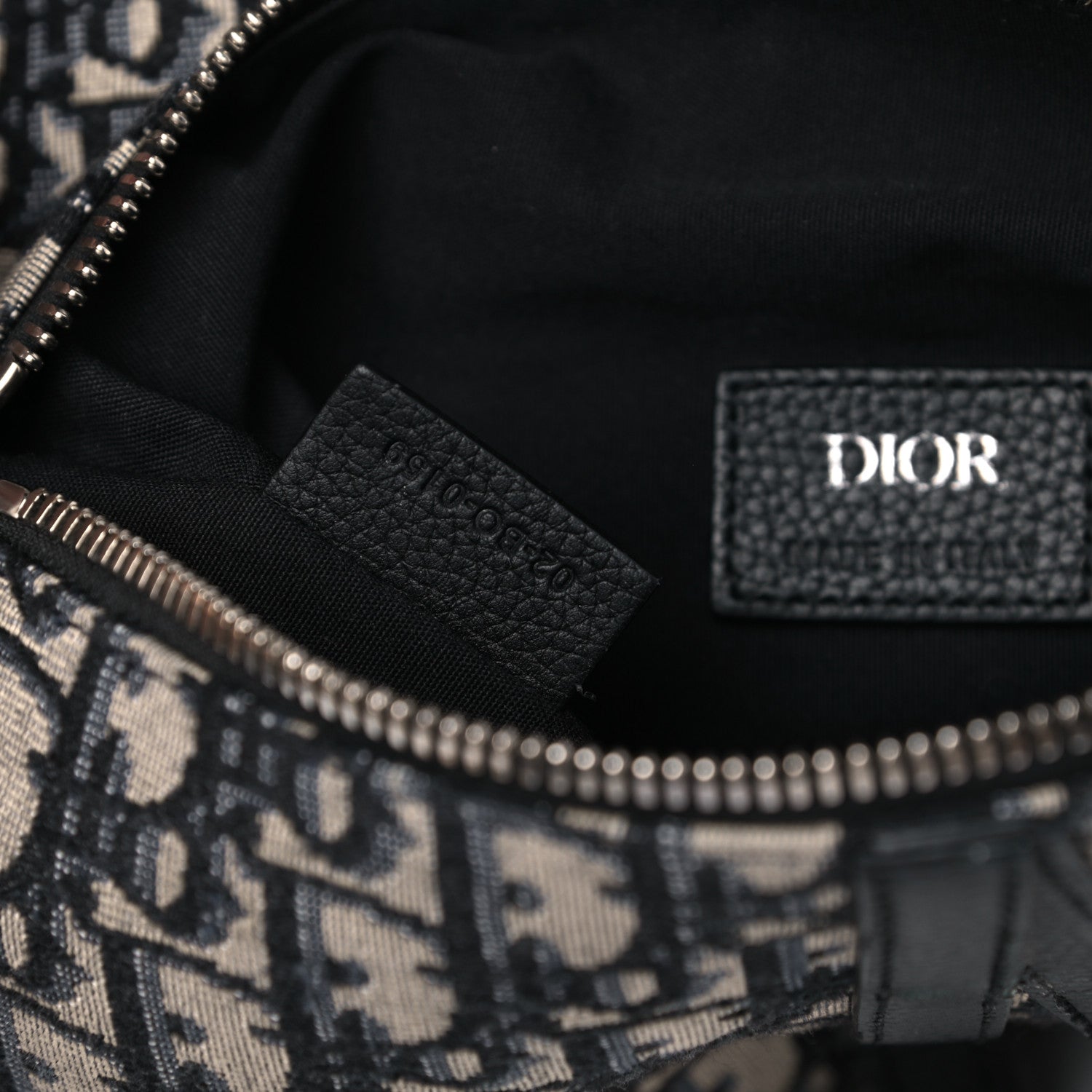 Christian Dior Oblique Mens Saddle Bag Blue 7 of 13